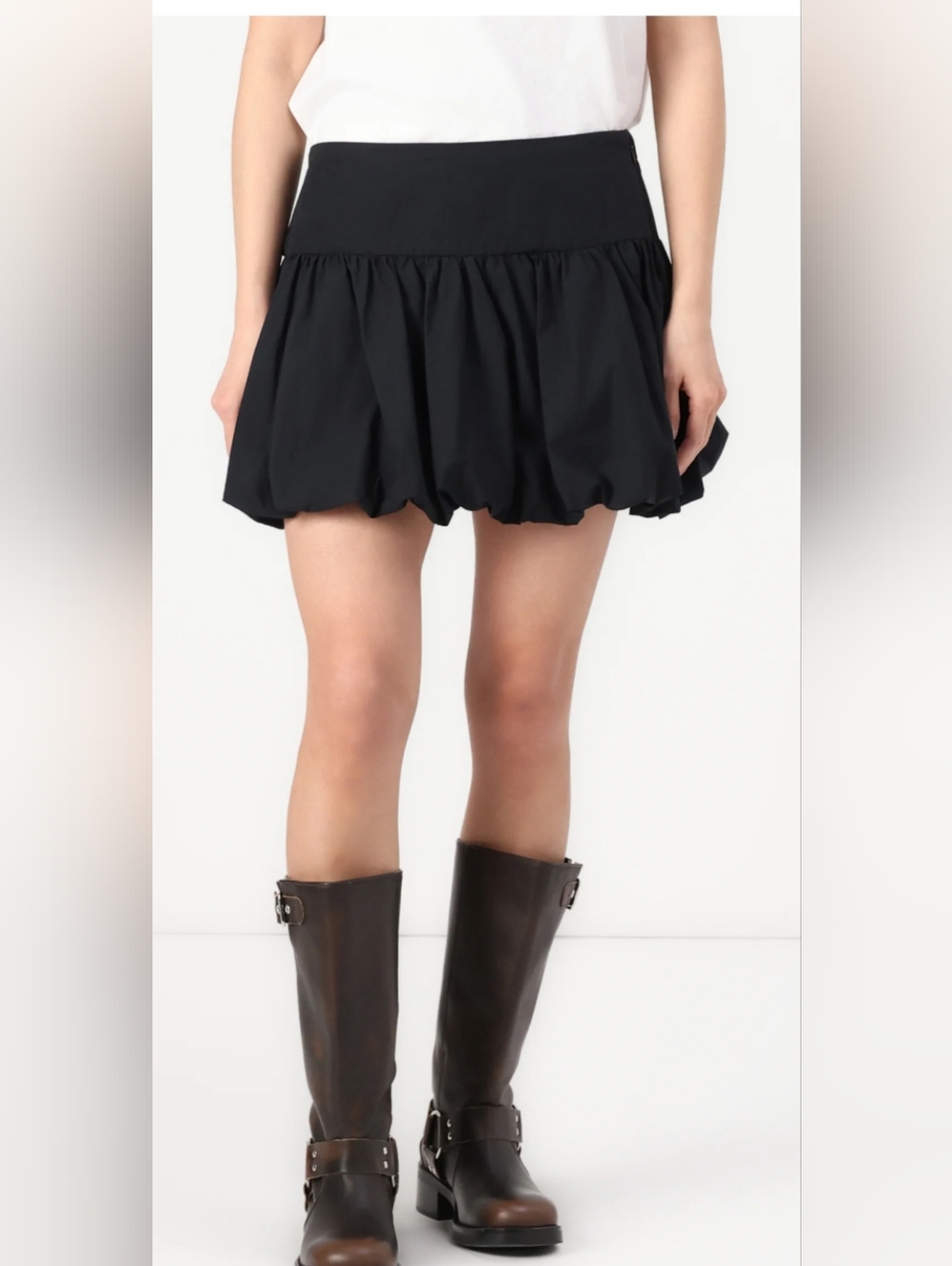 Girls abercrombie  Black ypb bubble hem mini skort Size 13/14